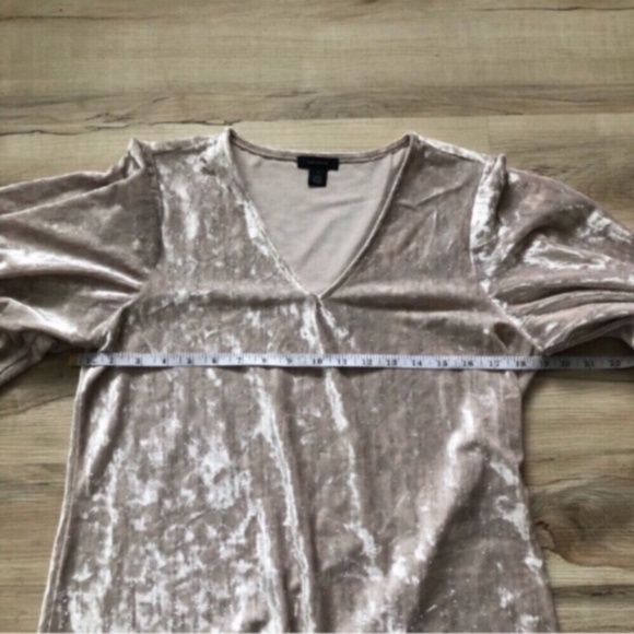 Balloon Sleeve Champagne Glitter Blouse - Picture 7 of 9